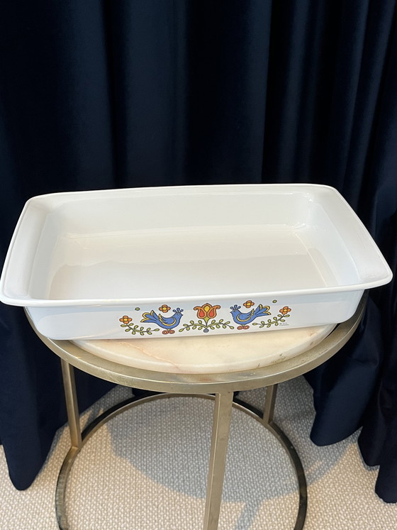 Image 1 of Prachtige vintage Pyroflam/ corning ware forno da cucina "Dutch Blue" (uccello blu) dessin