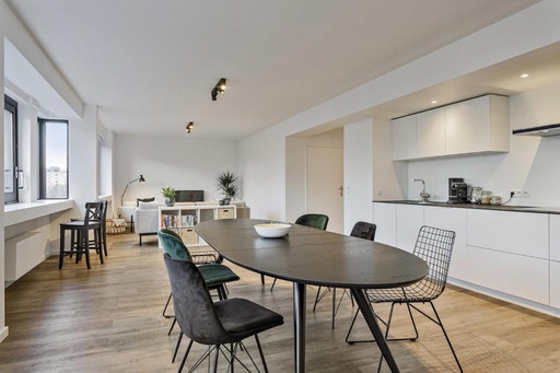 Dan-Form Black Oval Diner or Office Table by Morten Georgsen with 4 Chairs