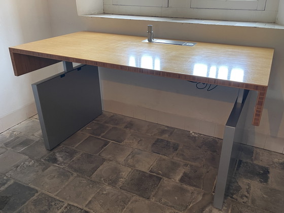 Escritorio ajustable eléctricamente Gispen/Lensvelt único – Wood, Metal (photo 6 of 6)
