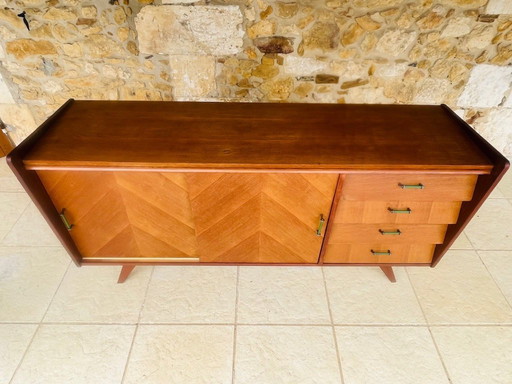 Mid-Century, Ash and Mahogany Sideboard 1950s