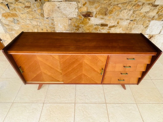 Image 1 of Mid-Century, Ash and Mahogany Sideboard 1950s