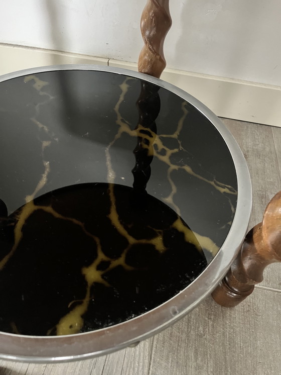 Image 1 of Pratique Art Déco Bijzettafel avec schildpad Shell Accenten