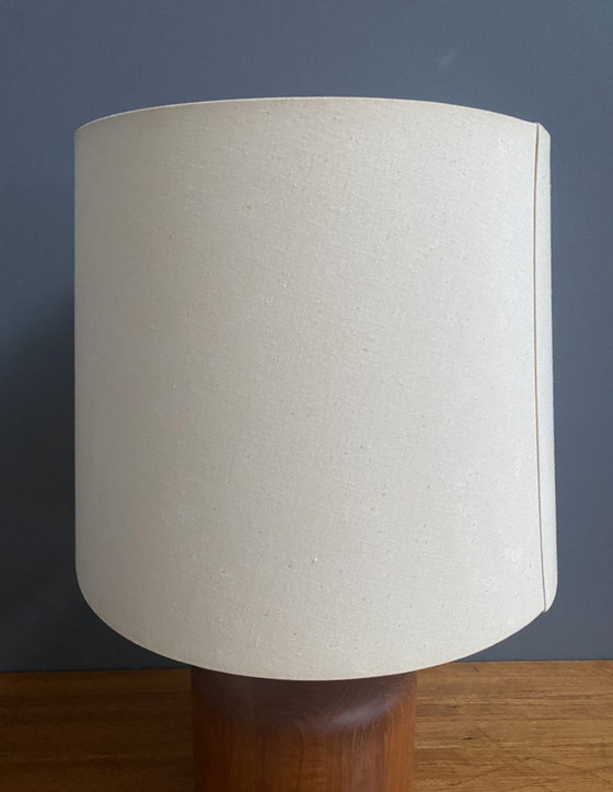 Image 1 of Teak table lamp by Kirk Copenhagen Denmark 1970s