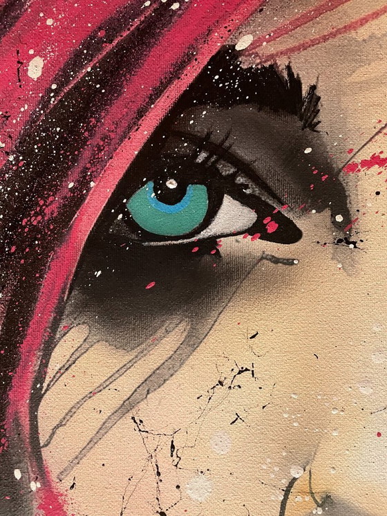 Image 1 of NO1R - Elysia, blushing enigma - Artist canvas