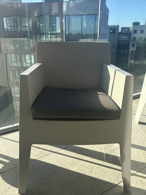 Designer balcony set - Philippe Starck "Toy Chair" (Driade) - 4 chairs + table