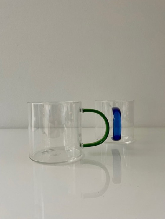 Image 1 of Moderne Designbecher aus Borosilikatglas, 4er-Set