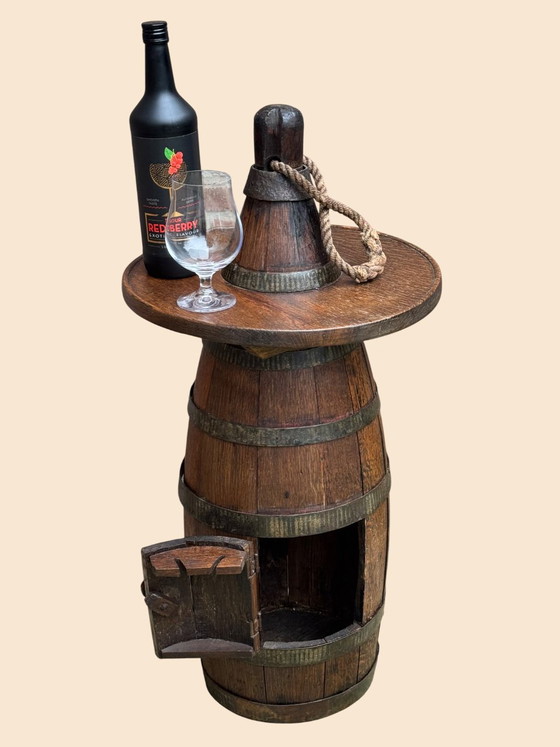 Image 1 of Bouée de pêche ancienne en bois | Chêne massif et fer forgé | XIXe siècle