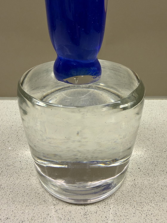 Grote Murano glazen sculptuur “Lovers / Amanti” – blauw & helder – 41,7 cm – Decoratieve objecten, Glass (photo 7 of 15)