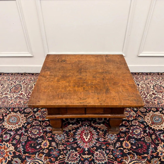 Mesa auxiliar española antigua, Mesas de centro, Madera, Marrón, Chesterfield (foto 3 de 8)