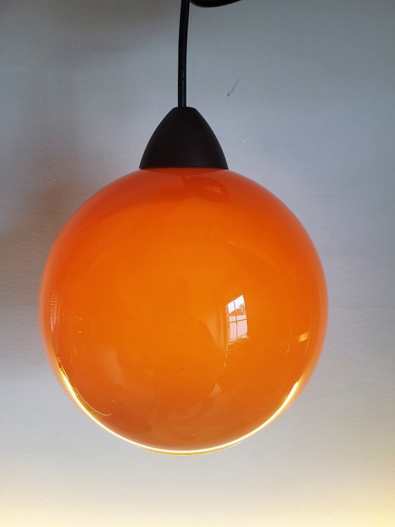 Lampada a Sospensione Vintage in Vetro Opalino Arancione, Presumibilmente Anni '80 – Lampade a sospensione (photo 4 of 8)