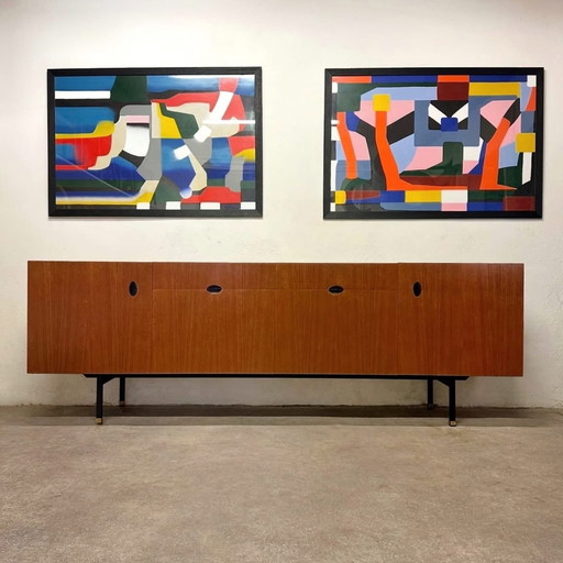 Aparador de teca de Paul Geoffroy, 1950