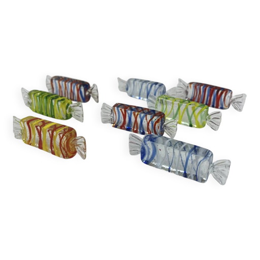 8 Murano knife rests