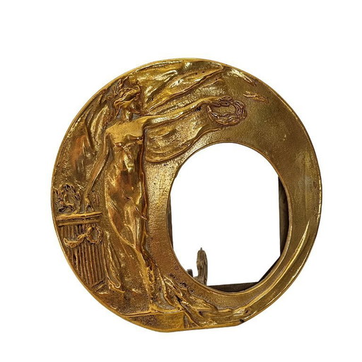 Cadre photo en laiton de style Art nouveau