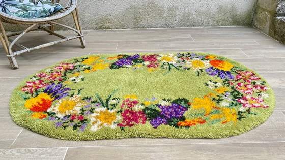 Image 1 of Reiner Wollteppich aus den 1970er Jahren, 144 x 88 cm