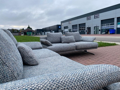 Magnifique ensemble de canapés en tissu gris Montel