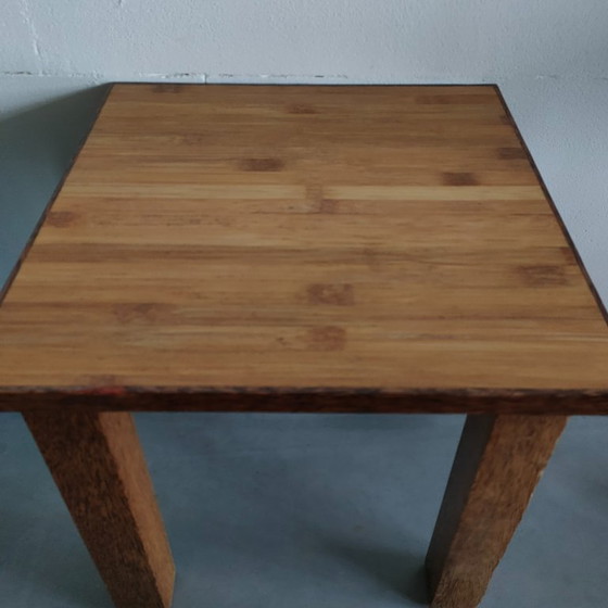 Tavolino quadrato con finitura in legno scuro, Tavolini, Marrone, Modern (foto 4 di 7)