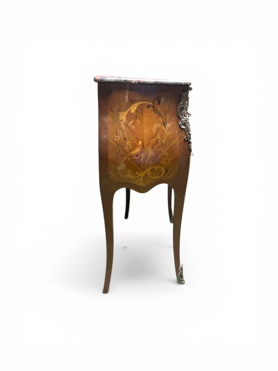 Image 1 of Louis XV Style / 20th Century Curved Commode in Veneered Wood