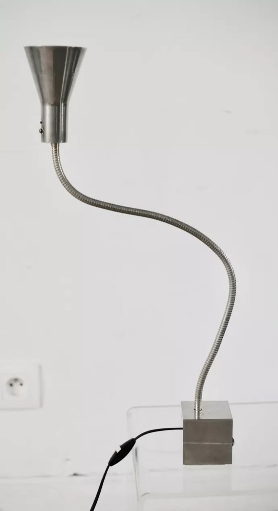 Image 1 of Stalen lamp uit de jaren 70