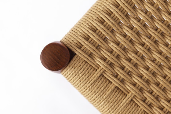 Image 1 of Set di 6 sedie da pranzo in teak Niels Otto Moller, modello 84, 1976 – Sedili in corda rinnovati, marchio del produttore, spediz