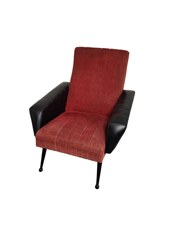 Armchair years 50-60 skaï – Skai, Vintage (photo 10 of 10)