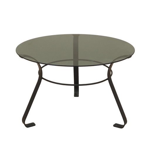 Tavolino da caffè in vetro, design danese, anni '70, produzione: Danimarca