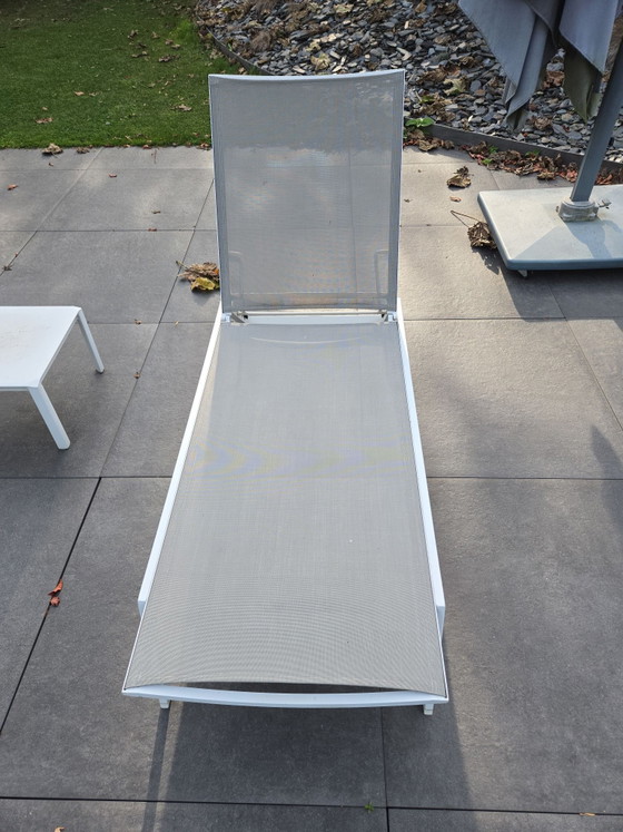 Aluminum Lounge Chairs and Side Table – Jati & Kebon, Lounge sets, Textile, Aluminium (photo 7 of 12)