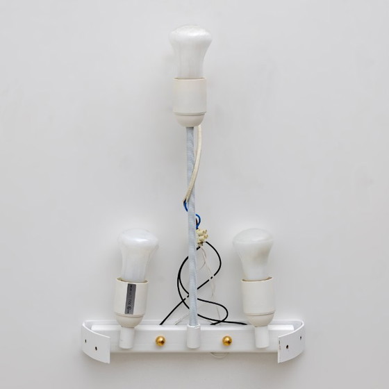 Image 1 of Coppia di applique in vetro di Murano giallo oro con grandi foglie, stile Mid-Century Modern