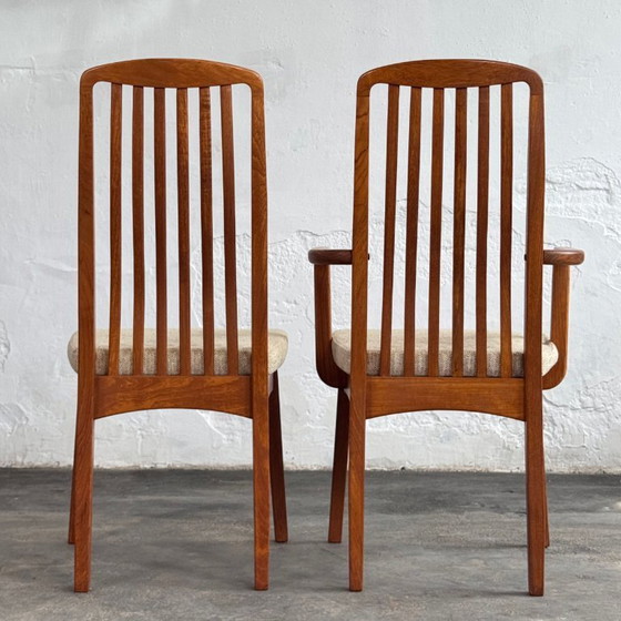 Image 1 of Set of 6 Danish Dining Chairs with 2 Carvers