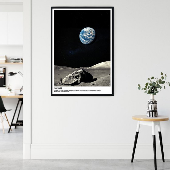 Image 1 of We come here to explore the Moon and finally discover the Earth - Poster 70x100 cm