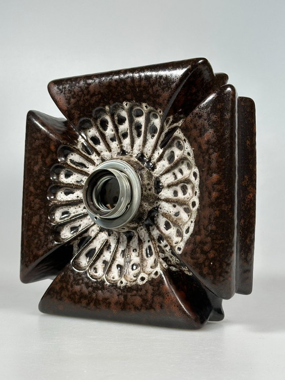 Image 1 of Wandlamp uit de jaren 60 en 70, keramiek, wandlamp uit het midden van de vorige eeuw, ruimtetijdperkontwerp