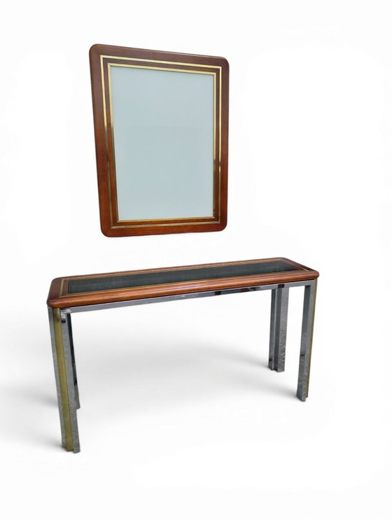 Image 1 of Console et miroir italiens attribués à Willy Rizzo