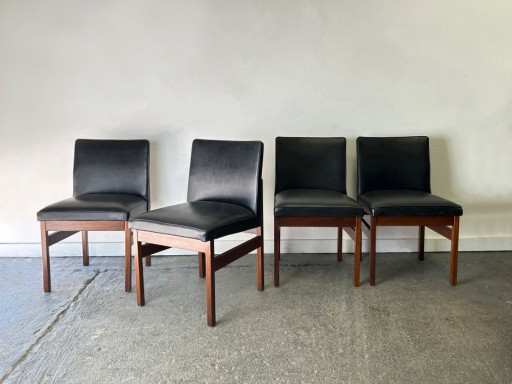 Set of 4 Mid-Century 1960s solid teak dining chairs by Peter Hayward for Vanson