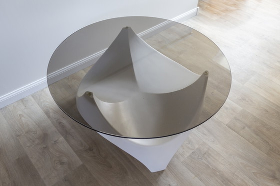 Image 1 of Tavolino da caffè Space Age - Opal Möbel - 1960 - poliestere e vetro fumé