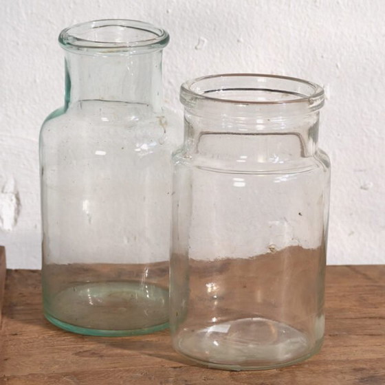 Kleine antieke potten (ca. 1920). 2-delige set #17 – Decoratieve objecten, Glass (photo 5 of 16)
