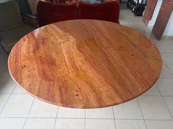 Tavolo « Tobio » di Afra & Tobia Scarpa per B&B Italia 1974 – Tavoli da pranzo, Pelle, Marmo (photo 4 of 12)