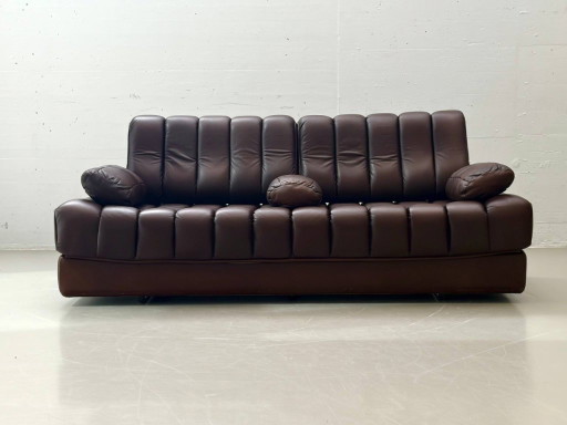 Iconische DS-85 slaapbank van De Sede, cognacbruin, Zwitserland, jaren 60.