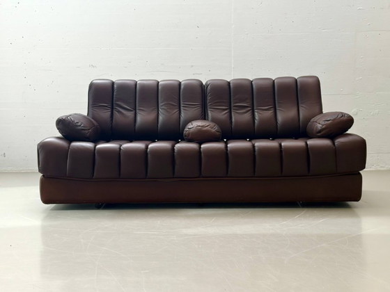 Image 1 of Iconische DS-85 slaapbank van De Sede, cognacbruin, Zwitserland, jaren 60.