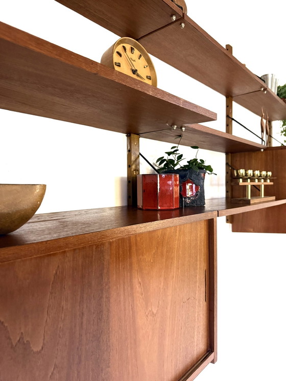 Image 1 of Vintage Danish modular teak wall system '60