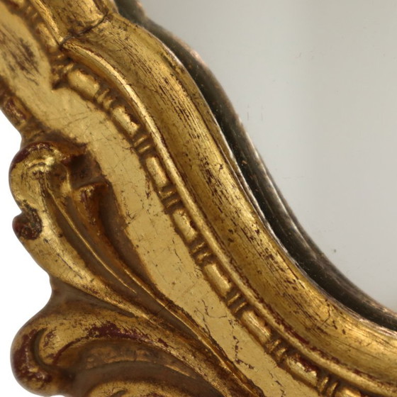 Kleiner Deknudt Wappenspiegel Blattgold Vergoldet Barock Stil 45cm – Glass, Wood (photo 12 of 18)
