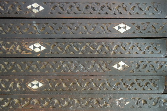 Sedia curule siriana noce e madreperla XIX secolo – Sedie da camera, Legno, Altro (photo 8 of 15)