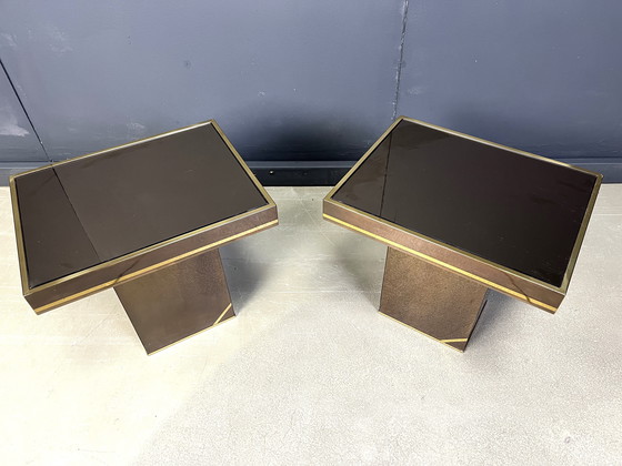 Image 1 of Pair of Brass Side Tables by Belgochrom, 1970s