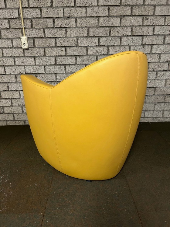 Image 1 of Leolux Carabita fauteuil Geel Leer