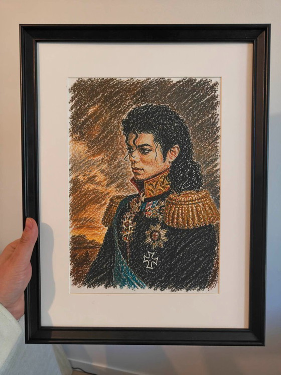 Image 1 of Michael Jackson Black Framed Wall Decoration