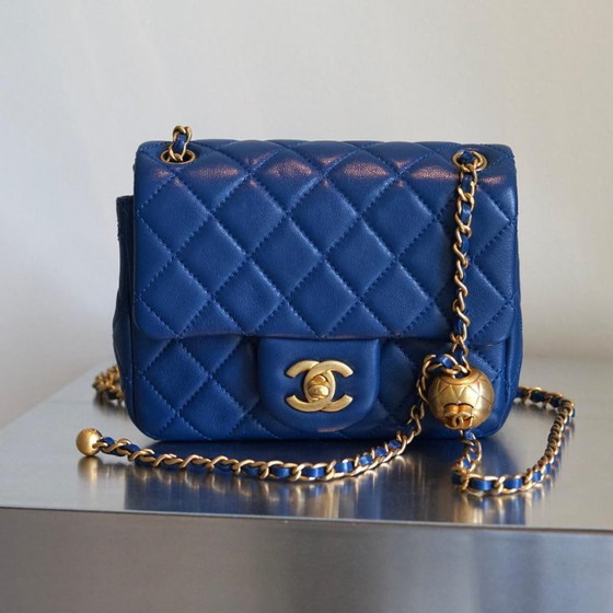 Image 1 of Chanel Square Mini Pearl Crush Bag