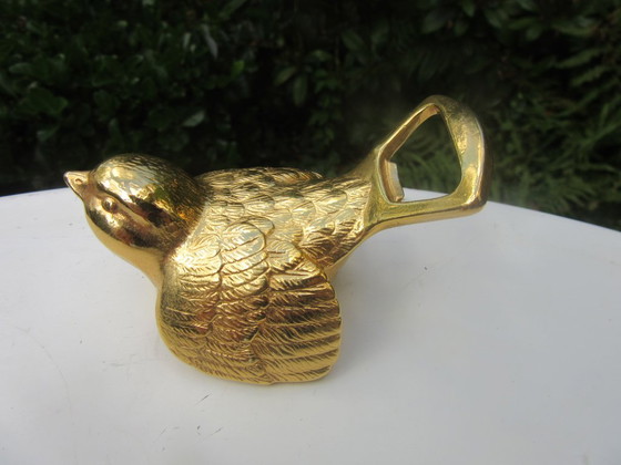 BMF Alemania Occidental Abrebotellas Pájaro dorado Gorrión Spatz – Accesorios de mesa, Metal, Brass (photo 7 of 7)