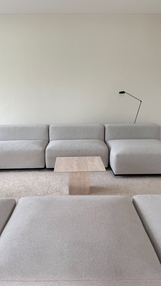 Image 1 of Minimalist travertine side table