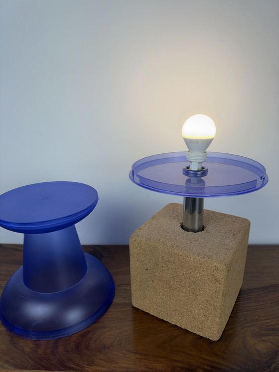 Vintage Bug-Shaped Lamp – Blue | Pop Art Design by Visualgram – Table lamps, Plastic, Metal (photo 7 of 10)