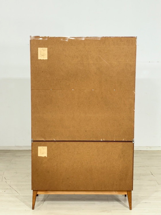 Image 1 of Vitrine de style années 50, buffet haut, meuble de salon, armoire vintage