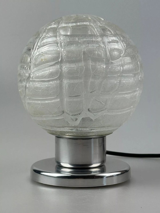 Image 1 of Lampe de chevet des années 60 70 Chrome Doria Verre Space Age Design