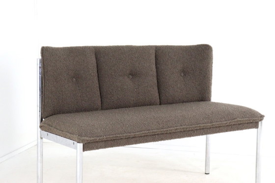 Image 1 of Vintage eetkamerbankje stoelen eetstoelen nieuw gestoffeerd